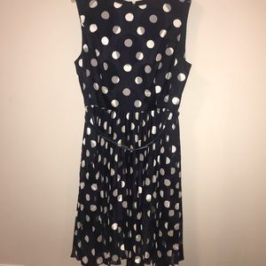 Navy Polka Dot Dress